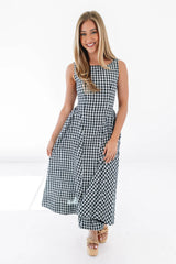 Gone Girl Midi Dress - Black/White