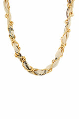 Twist And Chain Necklace - Gold