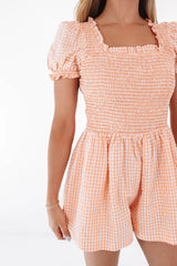 Soft And Sweet Romper - Orange