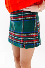 Really Can’t Stay Skirt - Green Plaid