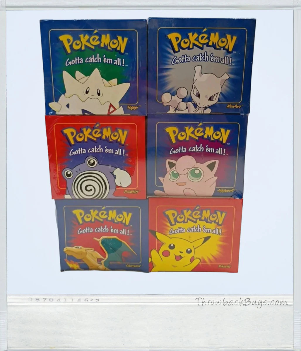 1999 - Burger King LE Pokemon 23K Gold Plated Complete SEALED Set of Six - RARE - Trading Cards - ThrowbackBuys - ResellerDoor