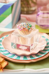 Acrylic Square Match Striker Set - Confetti Matches