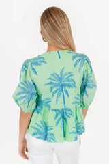 The Isla Tie Top - Green