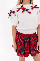 The Hollin Sweater - Red Plaid