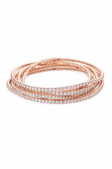 Watch Her Sparkle Bracelet Set - Rose Gold