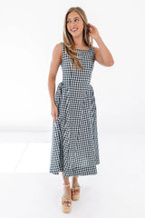 Gone Girl Midi Dress - Black/White