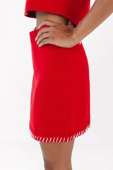 First Down Skirt - Red