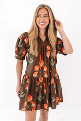 Berry Sweet Dress - Brown