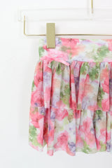 Watercolor Roses Tween Skirt - Pink