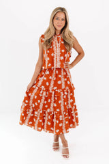 The Aubrey Button Up Top - Burnt Orange
