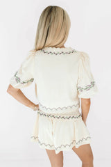 Through The Grapevine Top - Cream