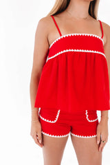 Where’d She Go Shorts - Red