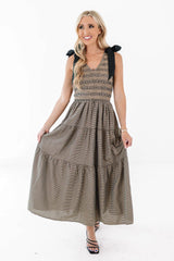 It’s About Time Midi Dress - Brown