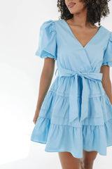 Comes In Waves Dress - Blue
