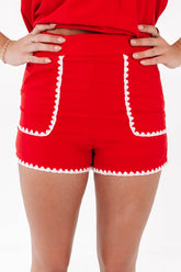 Where’d She Go Shorts - Red