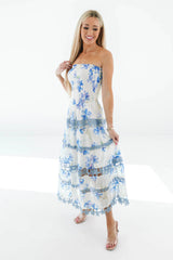 In The Wind Midi Dress - White