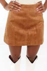 Sweet And Certain Skirt - Tan