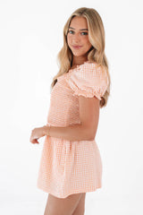 Soft And Sweet Romper - Orange