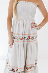 Nonstop Compliments Midi Dress - Taupe