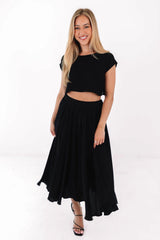 Star Gazer Crop Top - Black