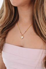 The Caroline Heart Necklace - Gold