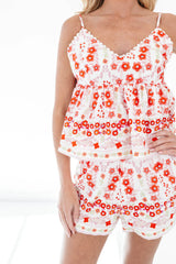 Island Style Crop Top - Red