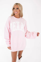 Varsity Texas Sweatshirt - Pale Pink