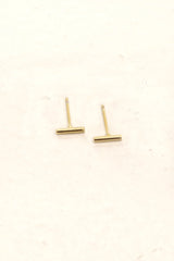 Dainty Dash Studs - Gold