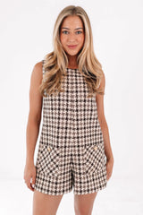 The Stassi Romper - Brown