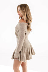 Cut It Off Sweater Dress - Taupe