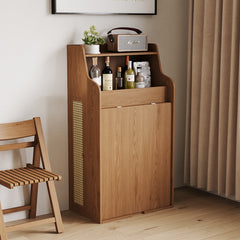 69" Rattan Cabinet Murphy Dining Table Set with USB Charging