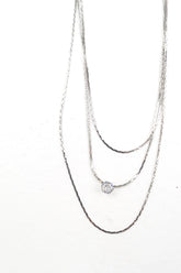 Layered Up Necklace - Silver