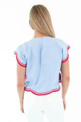 Look Twice Top - Blue