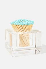 Acrylic Square Match Striker Set - Light Blue Matches