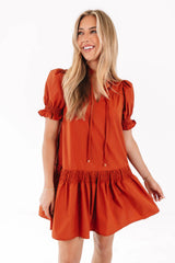 Spice Of Life Dress - Burnt Orange