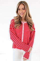 Be Mine Sweater - Red/Pink
