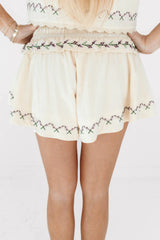 Through The Grapevine Shorts - Cream