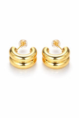 Double Time Earrings - Gold