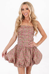 Already Over It Dress - Brown Floral