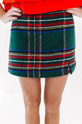 Really Can’t Stay Skirt - Green Plaid