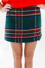 Really Can’t Stay Skirt - Green Plaid