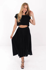 Star Gazer Crop Top - Black