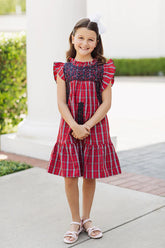 The Rayna Mini Dress - Red Plaid