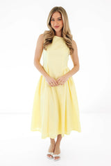 Sunshine Slay Midi Dress - Yellow