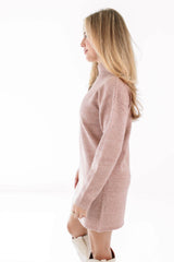 Strawberry Milkshake Sweater Dress - Pink
