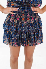 The Torian Ruched Skort - Navy
