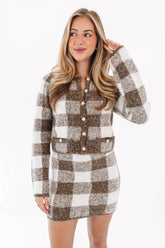 Happy Holidays Sweater - Brown