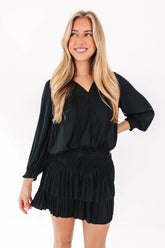 Clock Strikes Midnight Dress - Black