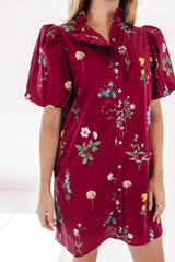 Dainty Days Dress - Burgundy
