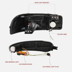 Faros Led Drl Sierra/yukon 1500 2002 2003 2004 2005 2006 Izquierdo